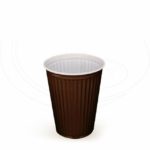 Automatový termo-pohárik hnedo-biely 0