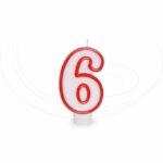 Číslová sviečka "6" 75 mm [1 ks]