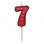 Číslová sviečka na špajdli "7" 50 mm [1 ks]