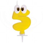 Číslová sviečka so stojančekom "5" 80 mm [1 ks]