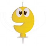 Číslová sviečka so stojančekom "9" 80 mm [1 ks]