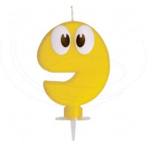 Číslová sviečka so stojančekom "9" 80 mm [1 ks]