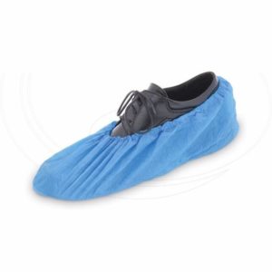 Jednorázové návleky na obuv modré 40 x 14 cm (CPE) [100 ks]