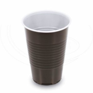 Kávový pohár hnedo-biely 0