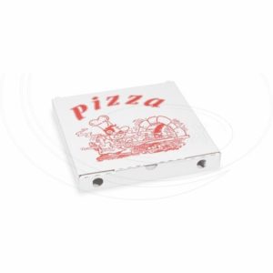 Krabica na pizzu z vlnitej lepenky 24 x 24 x 3 cm [100 ks]