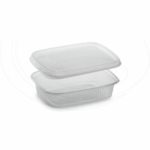 Miska hranatá priehľadná 125 ml + viečko (PP) [2 x 250 ks]