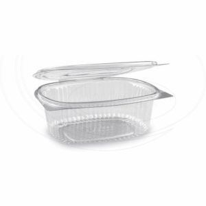 Miska oválna priehľadná s viečkom 750 ml (PET) [50 ks]