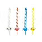 Narodeninové sviečky so stojančekom 60 mm [24 ks]