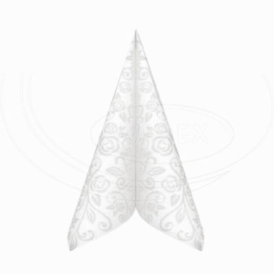 Obrúsky PREMIUM 40x40cm "dekor R" biele [50 ks]