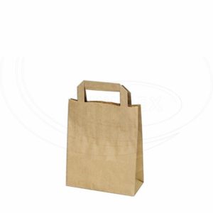 Papierové tašky 18+8 x 22 cm hnedé [50 ks]