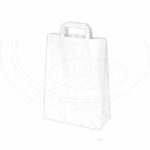 Papierové tašky 22+10 x 28 cm biele [50 ks]