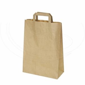 Papierové tašky 26+12 x 36 cm hnedé [50 ks]
