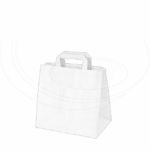 Papierové tašky 26+17 x 25 cm biele [50 ks]
