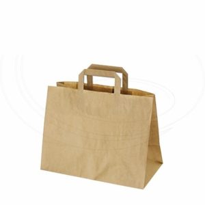 Papierové tašky 32+17 x 25 cm hnedé [50 ks]