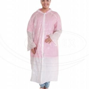 Plášť pre návštevy / Pláštenka s kapucou (PE) [10 ks]