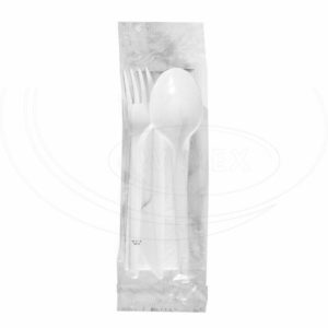 Sada (nôž + vidlička + lyžica + obrúsok) hyg. balené [100 ks]
