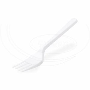 Šalátová vidlička (PP) biela 12 cm [80 ks]