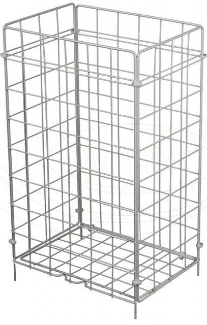 Skladací drôtený odpadkový kôš biely