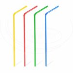 Slamky flexibilné farebné mix 24 cm