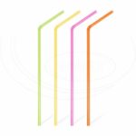 Slamky flexibilné neón 24 cm