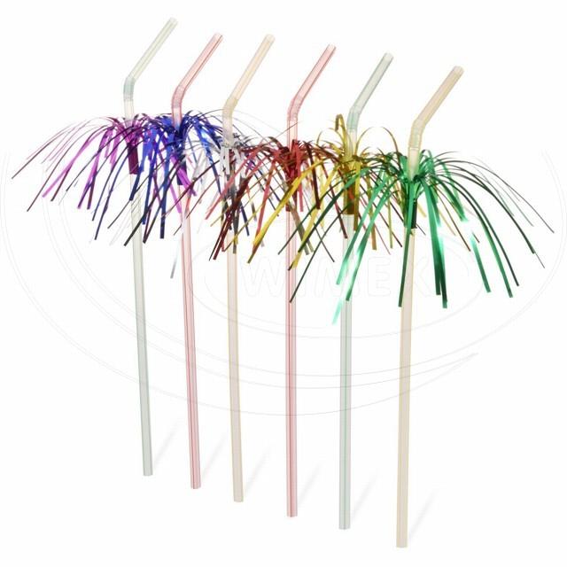Slamky flexibilné s palmičkou 24 cm