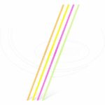 Slamky rovné XXL neón 100 cm