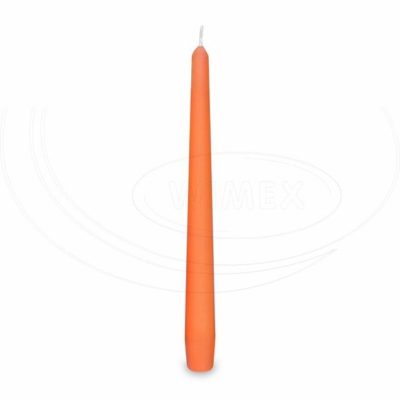Sviečka kónická 245 mm oranžová [10 ks]