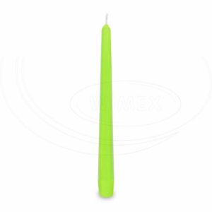 Sviečka kónická 245 mm žltozelená [10 ks]
