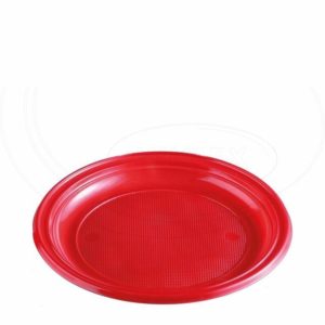 Tanier červený (PS) Ø 22 cm [10 ks]