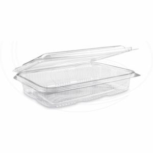 Vanička hranatá priehľadná s viečkom 800 ml (PET) [50 ks]